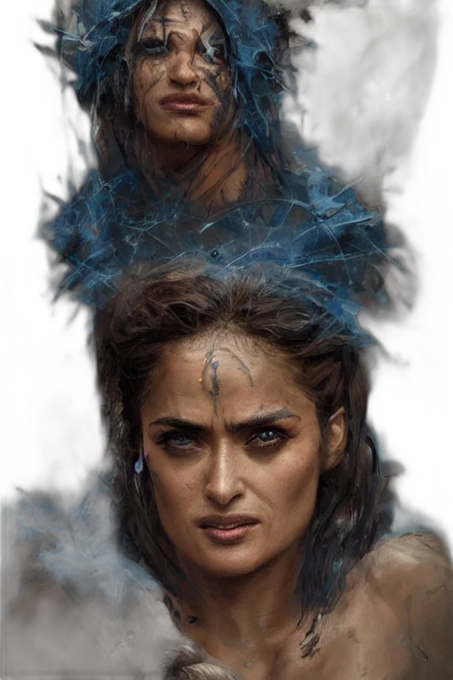 face, hair, crown, concept art transparent PNG cut-out