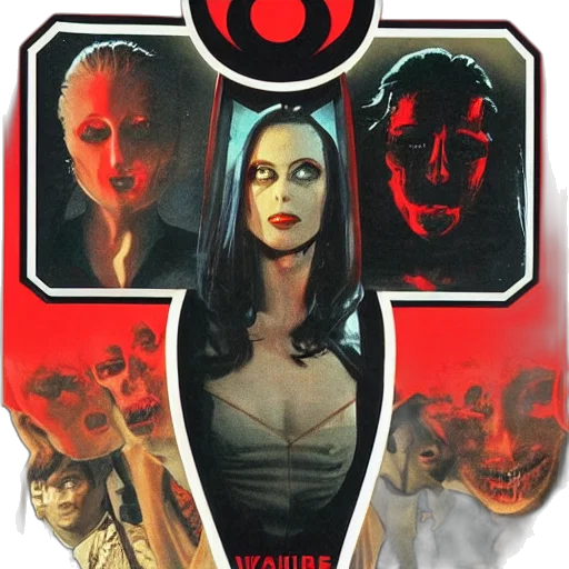 comic book art, fire, 1990, movie, poster, vampire, masquerade transparent PNG cut-out