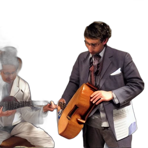 fire, city street, doctors, playing, instruments, together transparent PNG cut-out