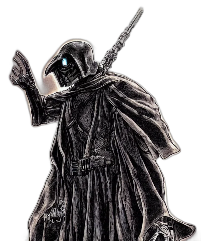 staff, mask, sword, robot transparent PNG cut-out