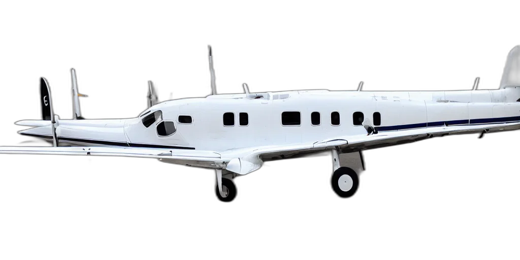 3d render, beechcraft transparent PNG cut-out