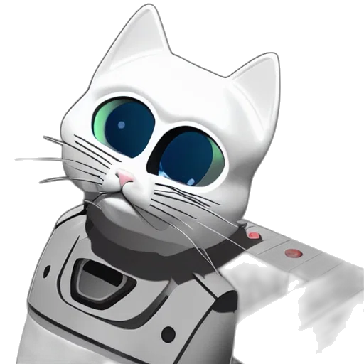 robot, staff, 3d render, concept art, cartoon, pixel art, outer space, cute transparent PNG cut-out