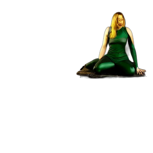 dress, staff, 3d render, concept art, photorealistic, pixel art, outer space, green transparent PNG cut-out