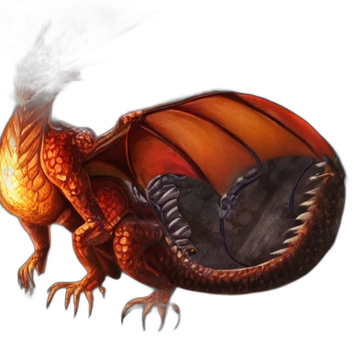 dragon, creature, animal, fantasy art transparent PNG cut-out