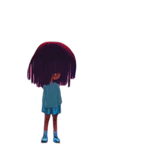 hair, dress, creature, robot transparent PNG cut-out