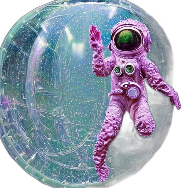 vaporwave, 3d render, outer space, realistic transparent PNG cut-out