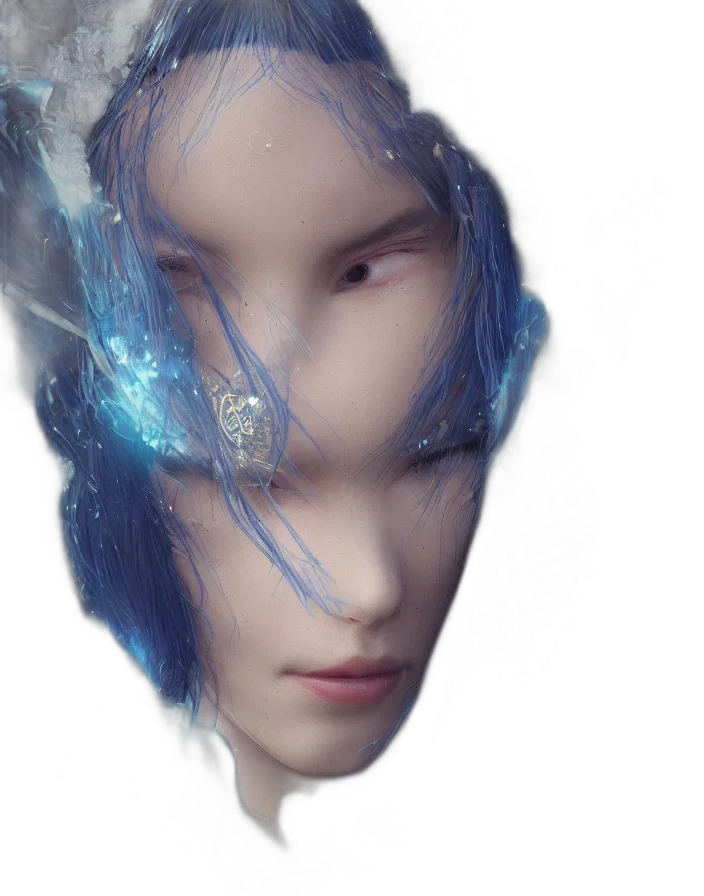 mask, face, robot, hair transparent PNG cut-out