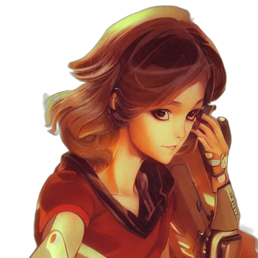 staff, robot, face, jacket transparent PNG cut-out