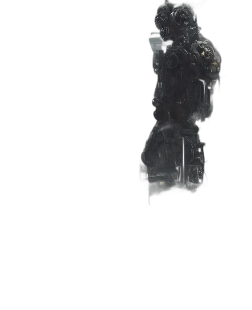 robot, weapon, staff, mask transparent PNG cut-out