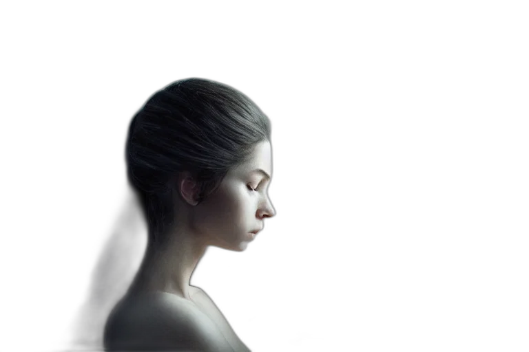 face, hair, mask, crown, photorealistic, 3d render, concept art, fantasy art transparent PNG cut-out