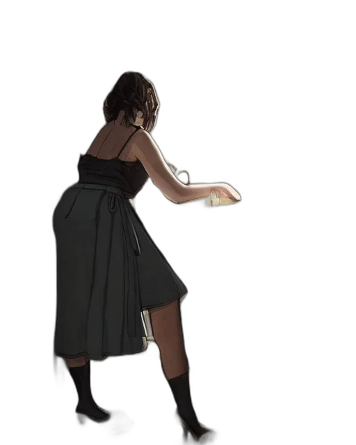 dress, shoes, staff, food transparent PNG cut-out