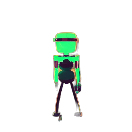 robot, furniture, creature, weapon, pixel art, 3d render, concept art, vaporwave transparent PNG cut-out