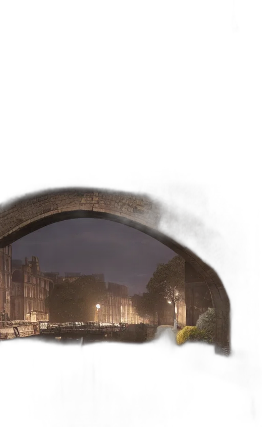 photorealistic, concept art, 3d render, city street transparent PNG cut-out