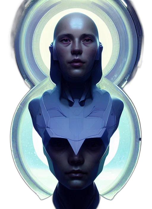 robot, face, mask, creature, concept art, cyberpunk, comic book art, fantasy art transparent PNG cut-out