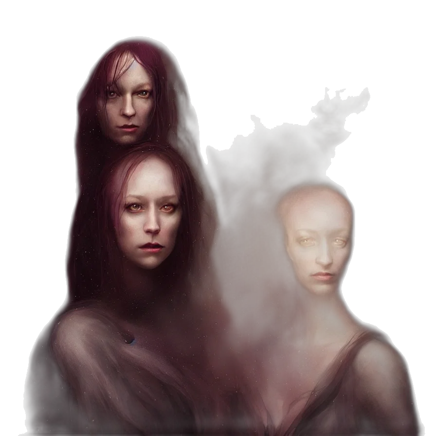 face, mask, hair, concept art transparent PNG cut-out