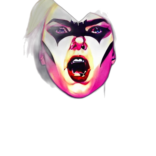 face, mask, creature, photorealistic transparent PNG cut-out