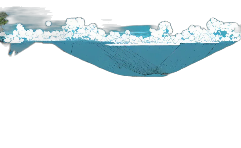 concept art, 3d render, underwater, fog transparent PNG cut-out