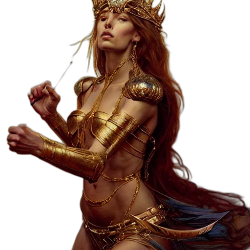 jewelry, crown, staff, fantasy art transparent PNG cut-out