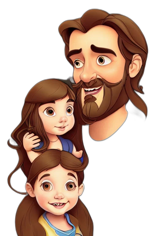 hair, face, cartoon, pixel art transparent PNG cut-out