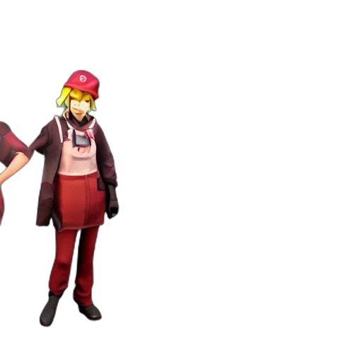 staff, hat, 3d render, concept art, pixel art, cartoon, fire, red transparent PNG cut-out