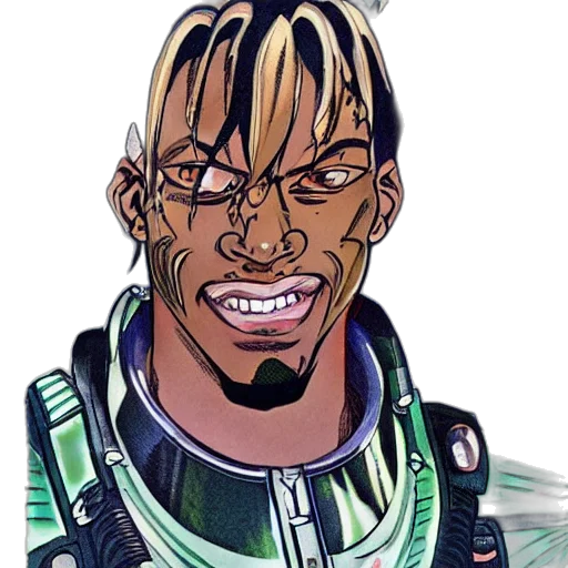 jacket, face, dragon, creature, anime, comic book art, cartoon, cyberpunk transparent PNG cut-out
