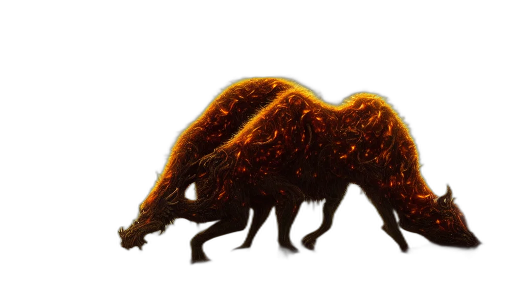 animal, creature, dragon, hair, concept art, fantasy art, 3d render, photorealistic transparent PNG cut-out