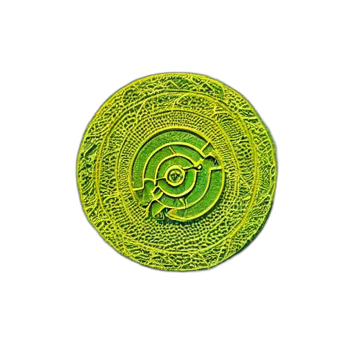 jewelry, food, staff, mask, 3d render, green, crop, circles transparent PNG cut-out