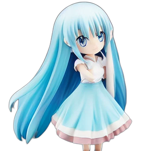 dress, 3d render, anime, concept art, cartoon, blue, most, beautiful transparent PNG cut-out