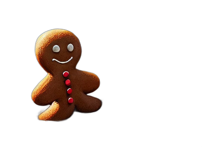food, creature, animal, 3d render, pixel art, little, gingerbread, man transparent PNG cut-out