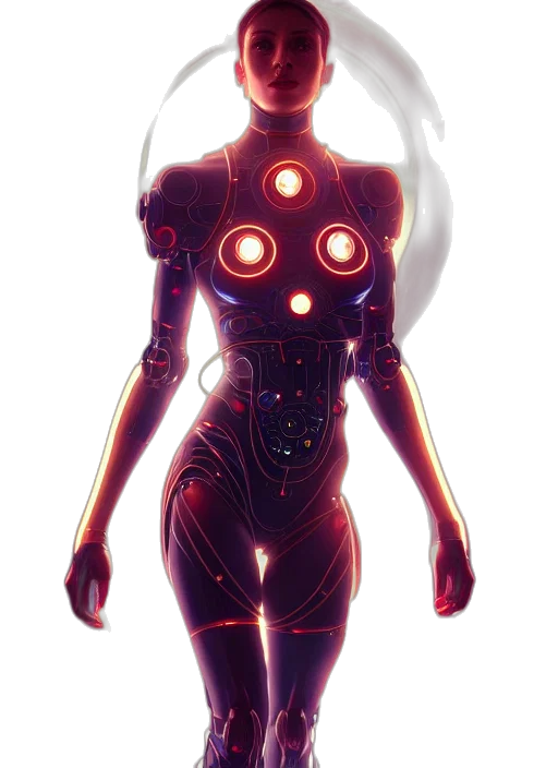 robot, dress, staff, jewelry transparent PNG cut-out