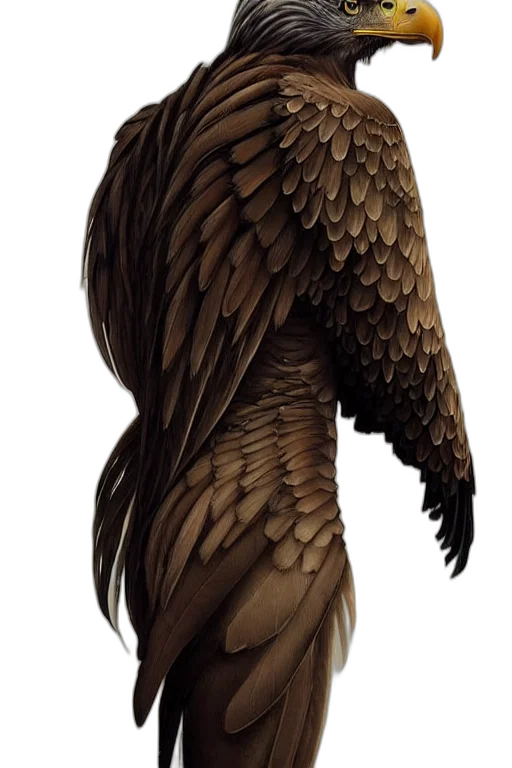animal, staff, creature, jacket, photorealistic, fantasy art, concept art, 3d render transparent PNG cut-out