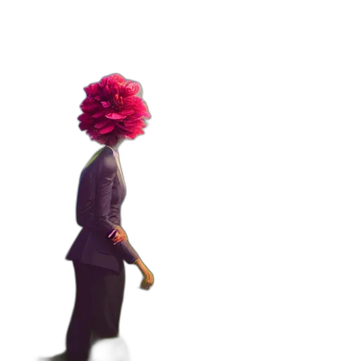 hair, dress, crown, flower, 3d render, concept art, photorealistic, pixel art transparent PNG cut-out