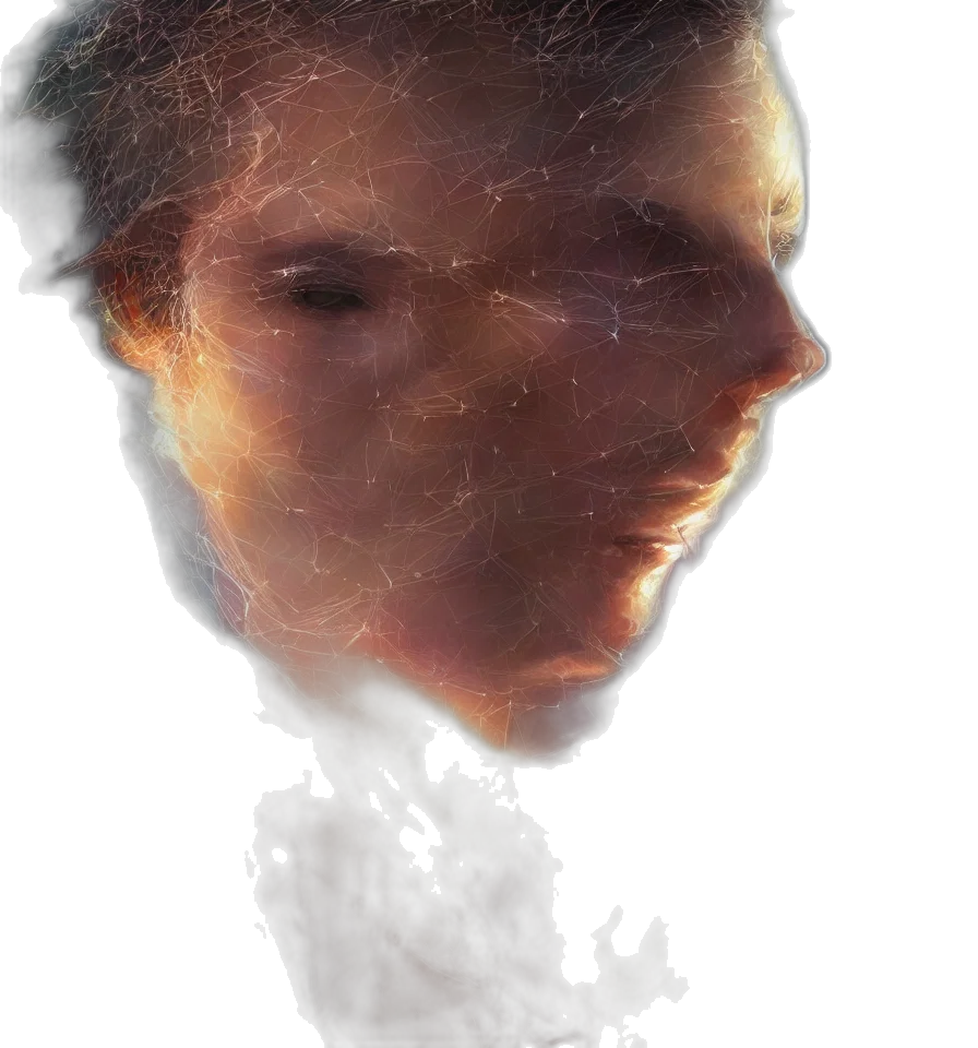 face, mask, hair, staff transparent PNG cut-out