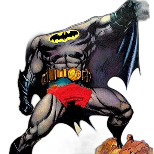 comic book art, concept art, dark, batman, art, frank, frazetta transparent PNG cut-out