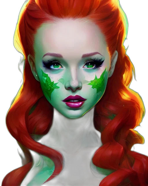 face, fantasy art, photorealistic, comic book art transparent PNG cut-out