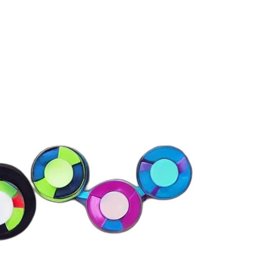 jewelry, 3d render, neon, colorful transparent PNG cut-out
