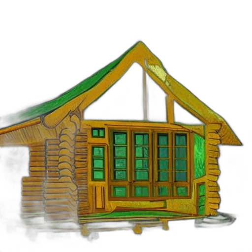 building, furniture, 3d render, concept art, photorealistic, pixel art, log, cabin transparent PNG cut-out
