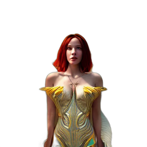 dress, jewelry, fantasy art, concept art transparent PNG cut-out