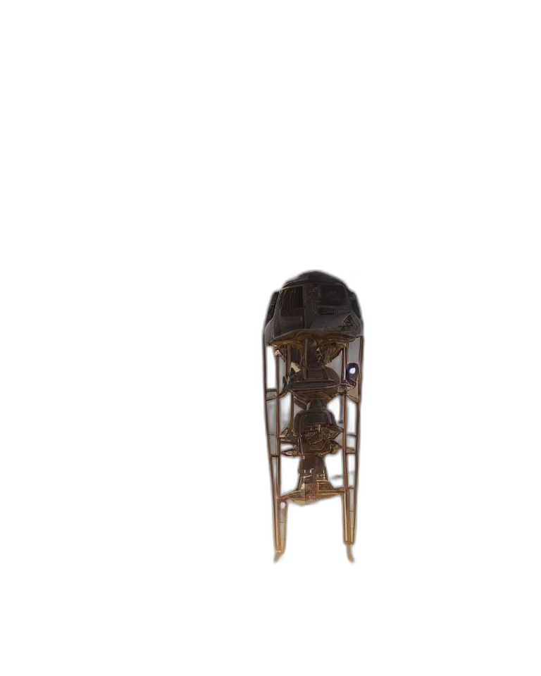 furniture, staff, crown, dress, 3d render, concept art, photorealistic, outer space transparent PNG cut-out