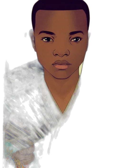 face, staff, cartoon, photorealistic, concept art, anime, outer space, colourful transparent PNG cut-out