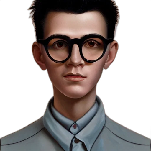 face, jacket, photorealistic, cartoon transparent PNG cut-out