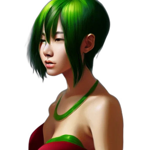 face, dress, photorealistic, fantasy art transparent PNG cut-out