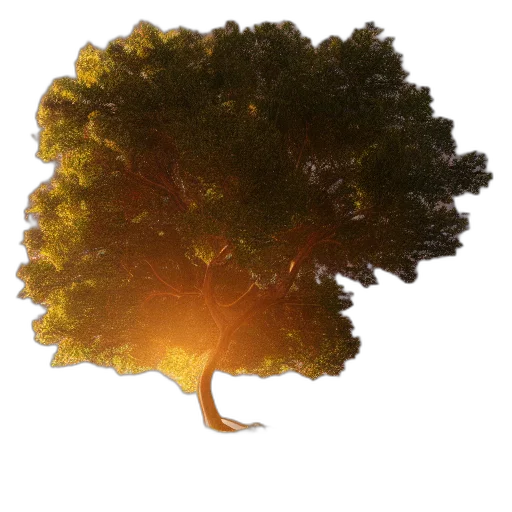 tree, crown, hair, animal, 3d render, photorealistic, concept art, pixel art transparent PNG cut-out