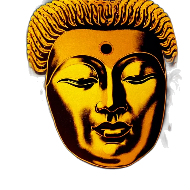 mask, jewelry, face, crown, photorealistic, 3d render, golden, beautiful transparent PNG cut-out