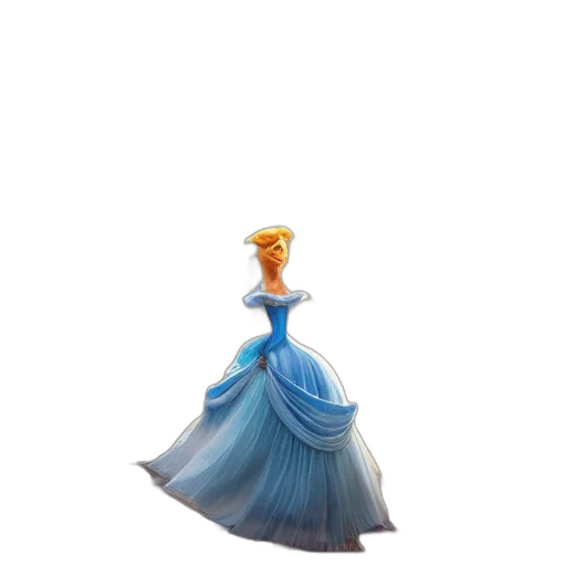 dress, crown, jewelry, staff transparent PNG cut-out