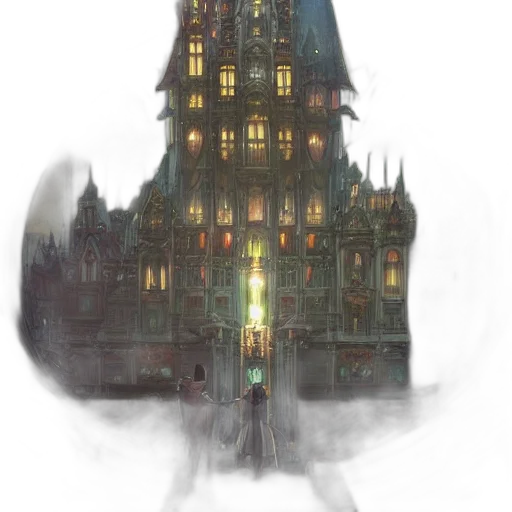 building, crown, concept art, fantasy art transparent PNG cut-out