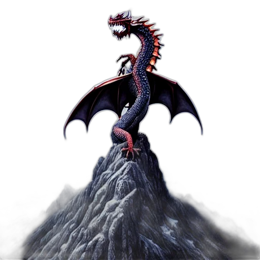 dragon, creature, animal, staff transparent PNG cut-out