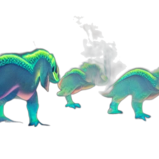 dragon, creature, concept art, 3d render, fantasy art, vaporwave, fog, green transparent PNG cut-out