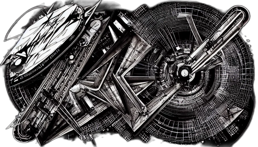 weapon, car, concept art, comic book art, photorealistic, 3d render, outer space, grunge transparent PNG cut-out