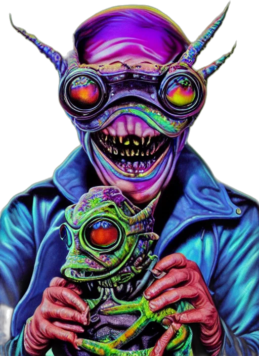 mask, creature, robot, jacket transparent PNG cut-out